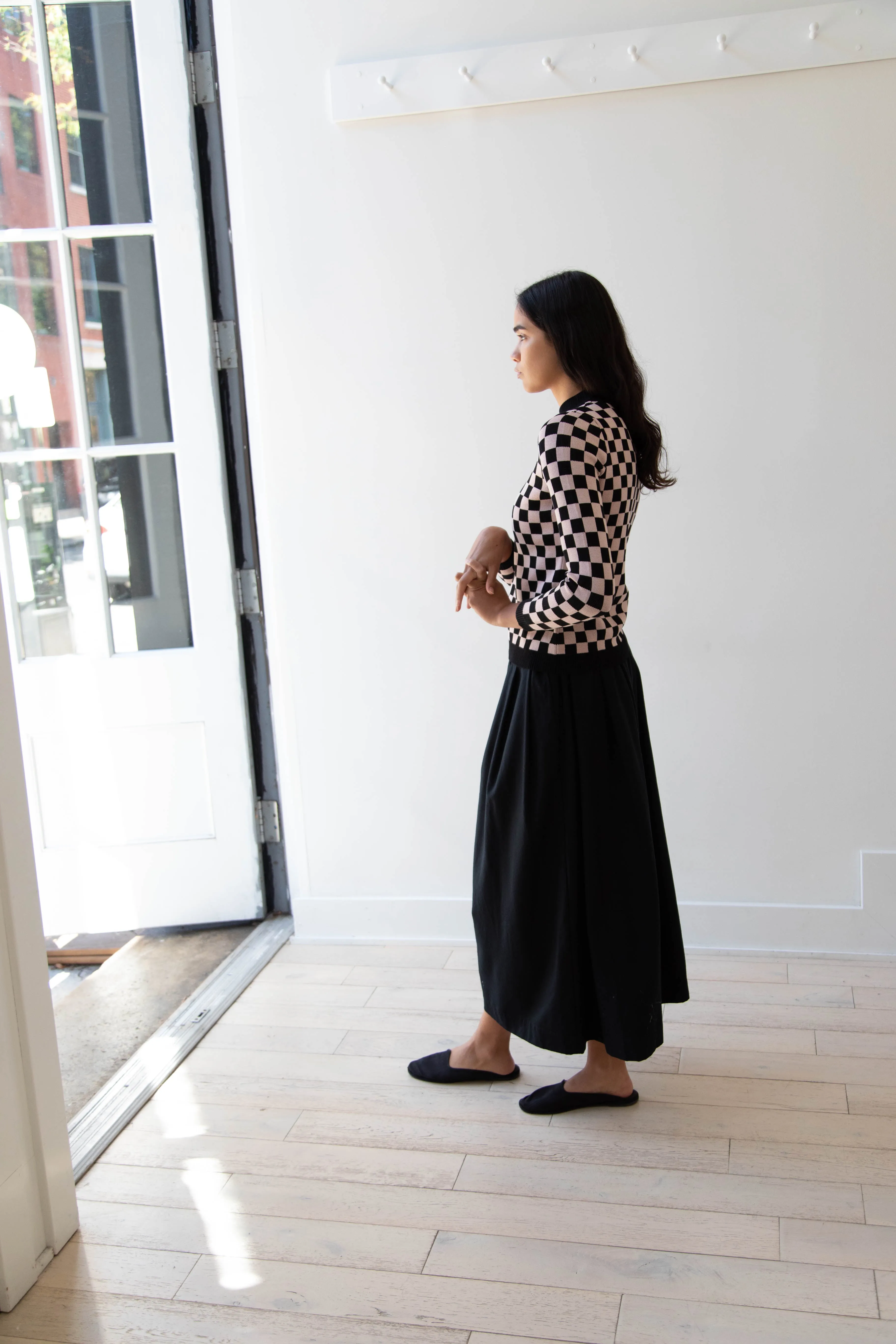 Une Heures ZouZou Silk Check Top