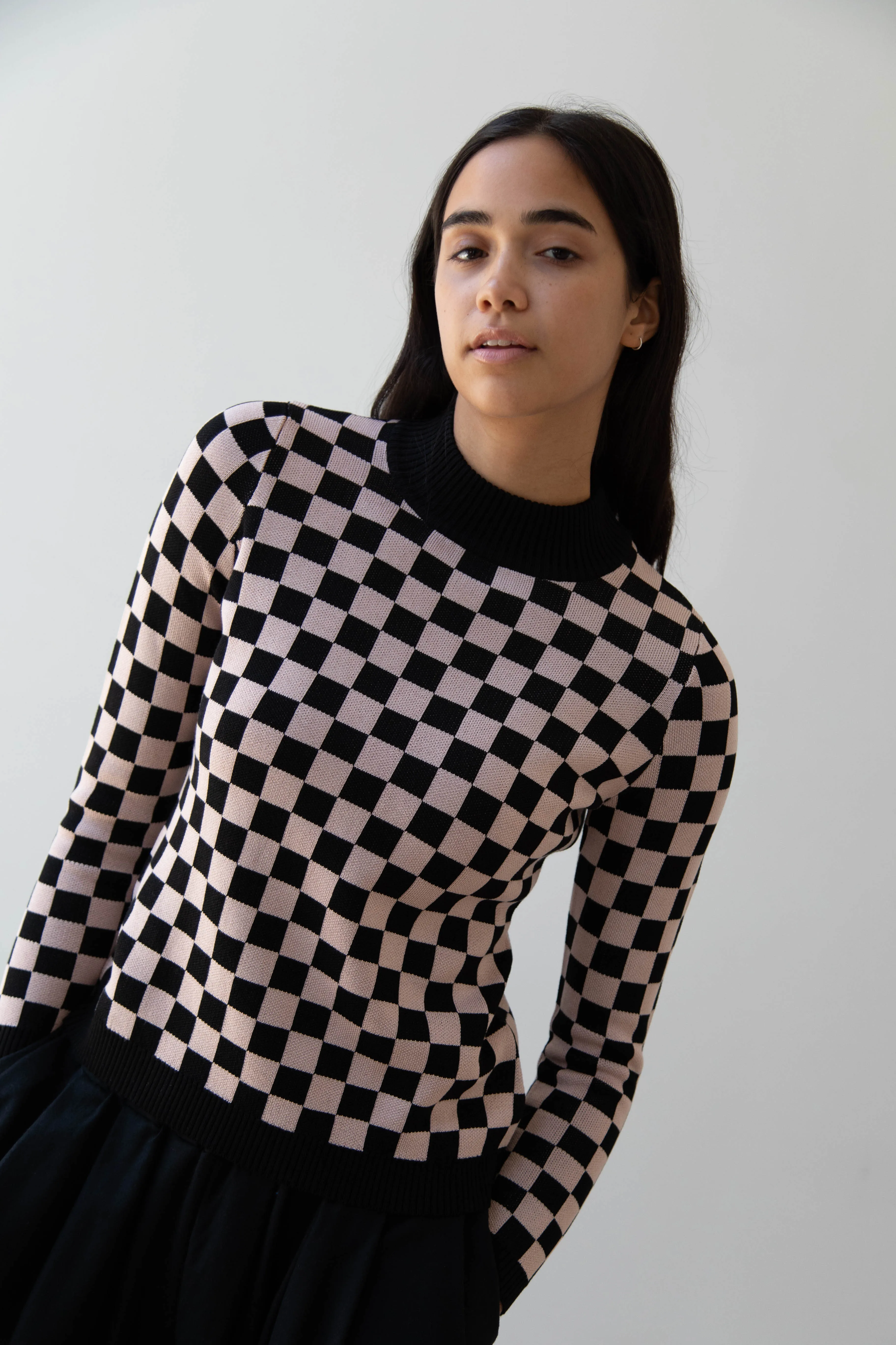 Une Heures ZouZou Silk Check Top