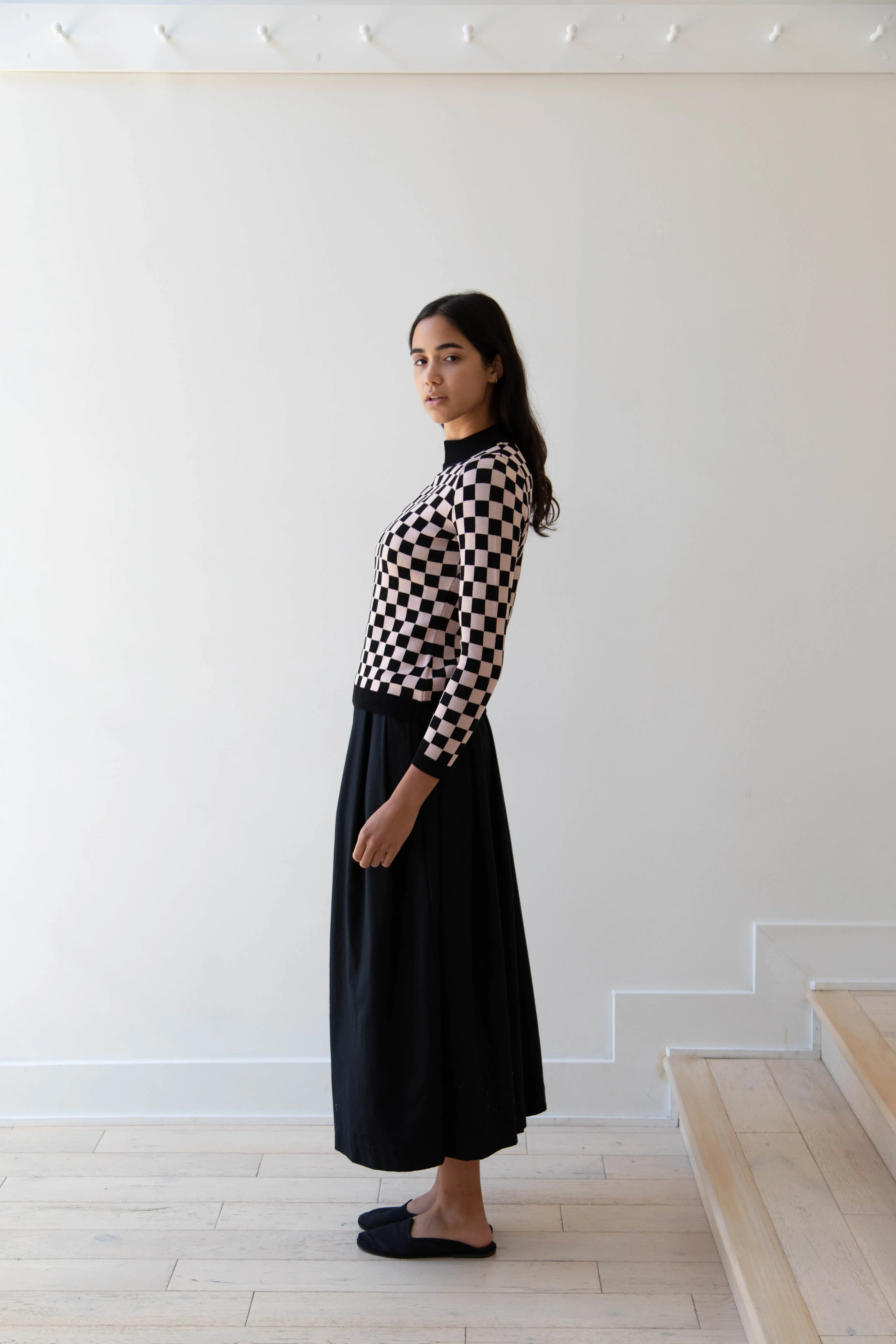 Une Heures ZouZou Silk Check Top
