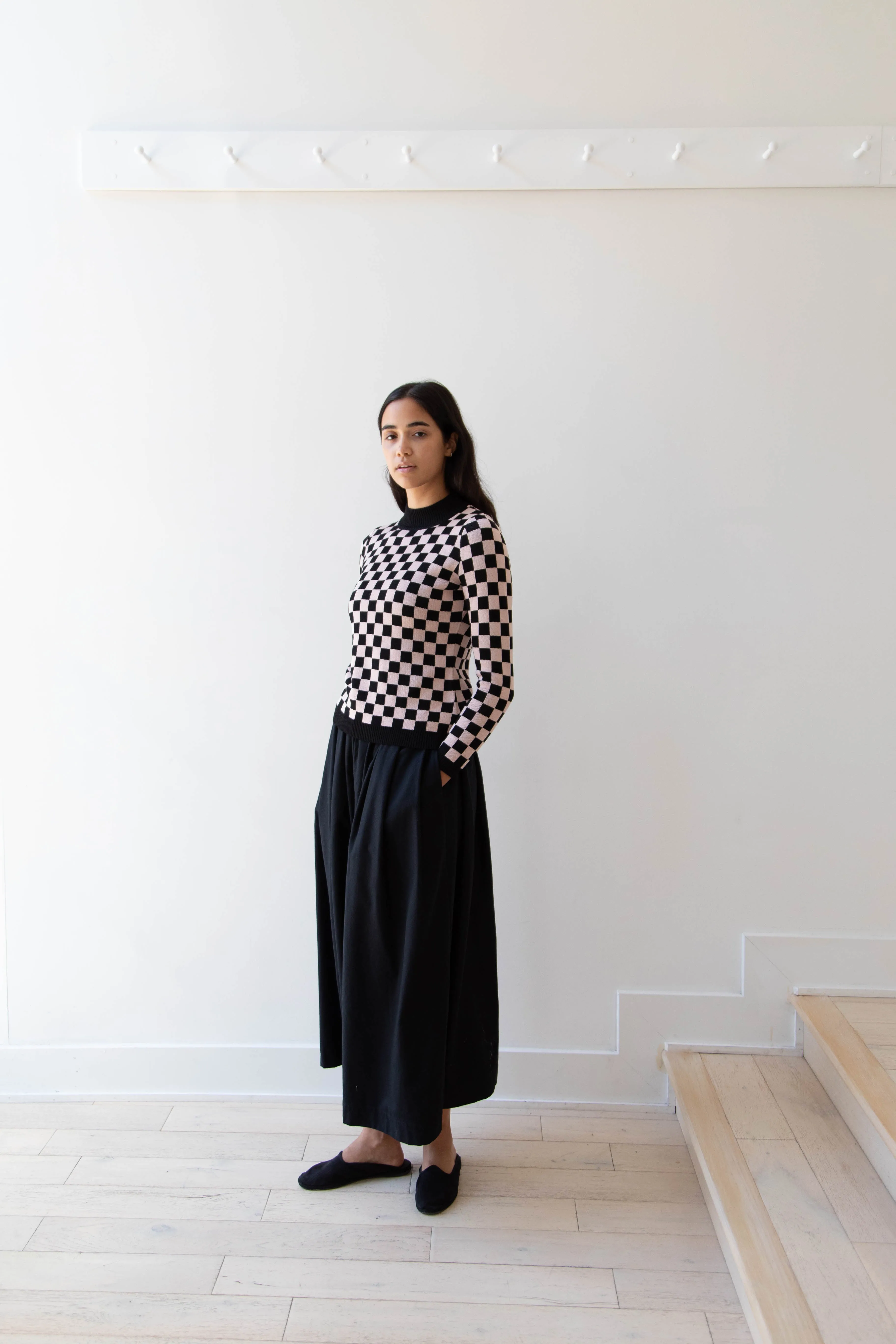 Une Heures ZouZou Silk Check Top