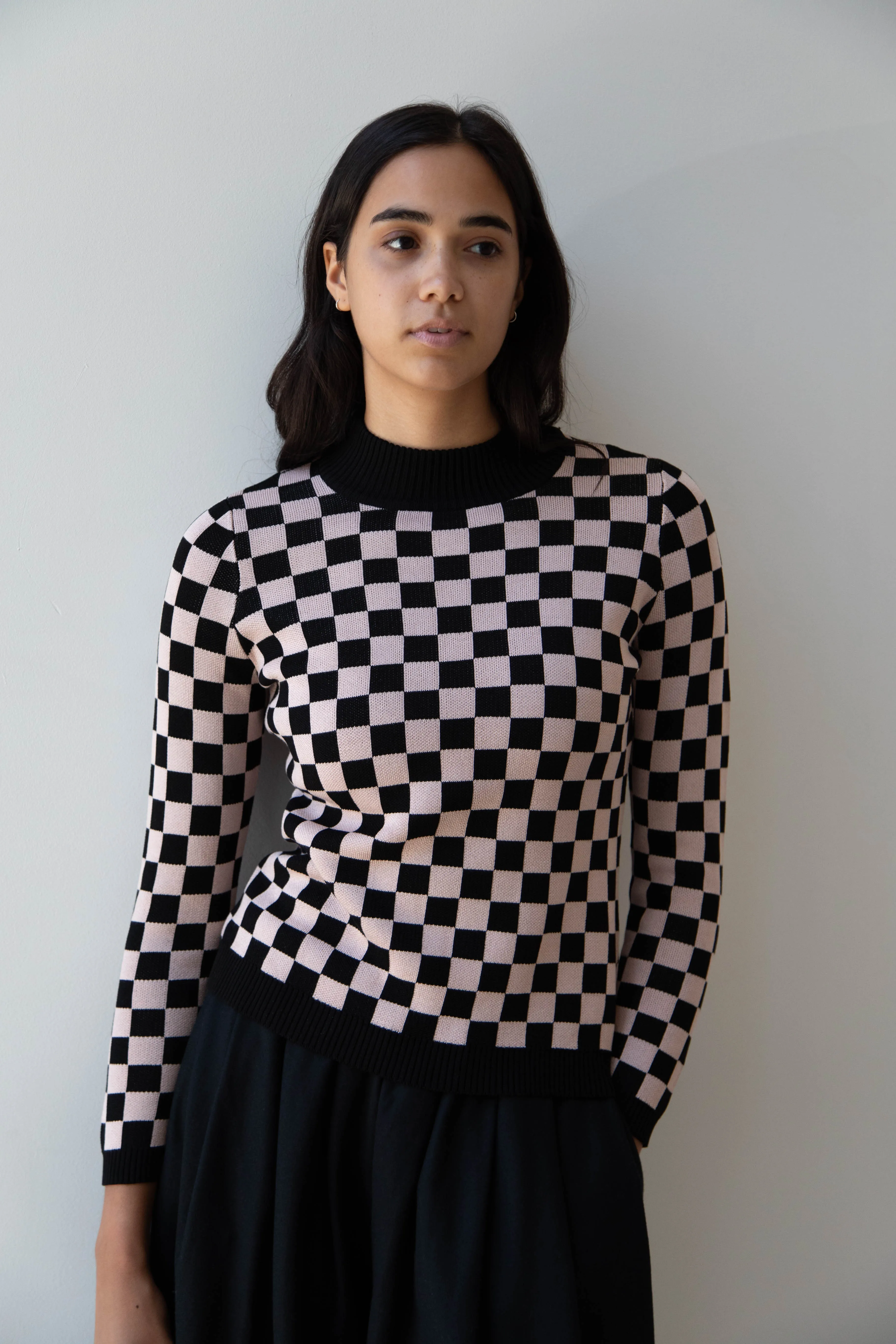 Une Heures ZouZou Silk Check Top