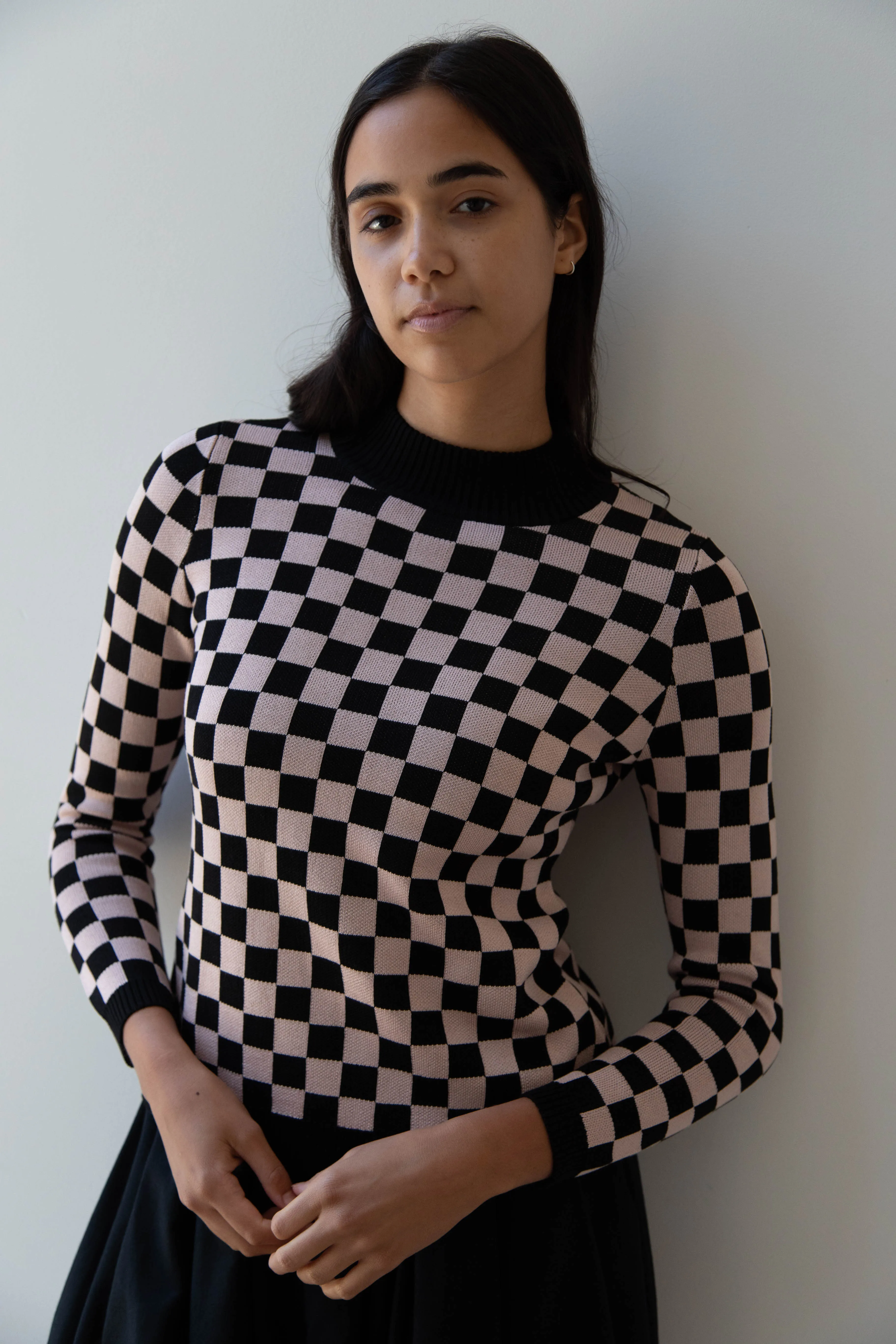 Une Heures ZouZou Silk Check Top
