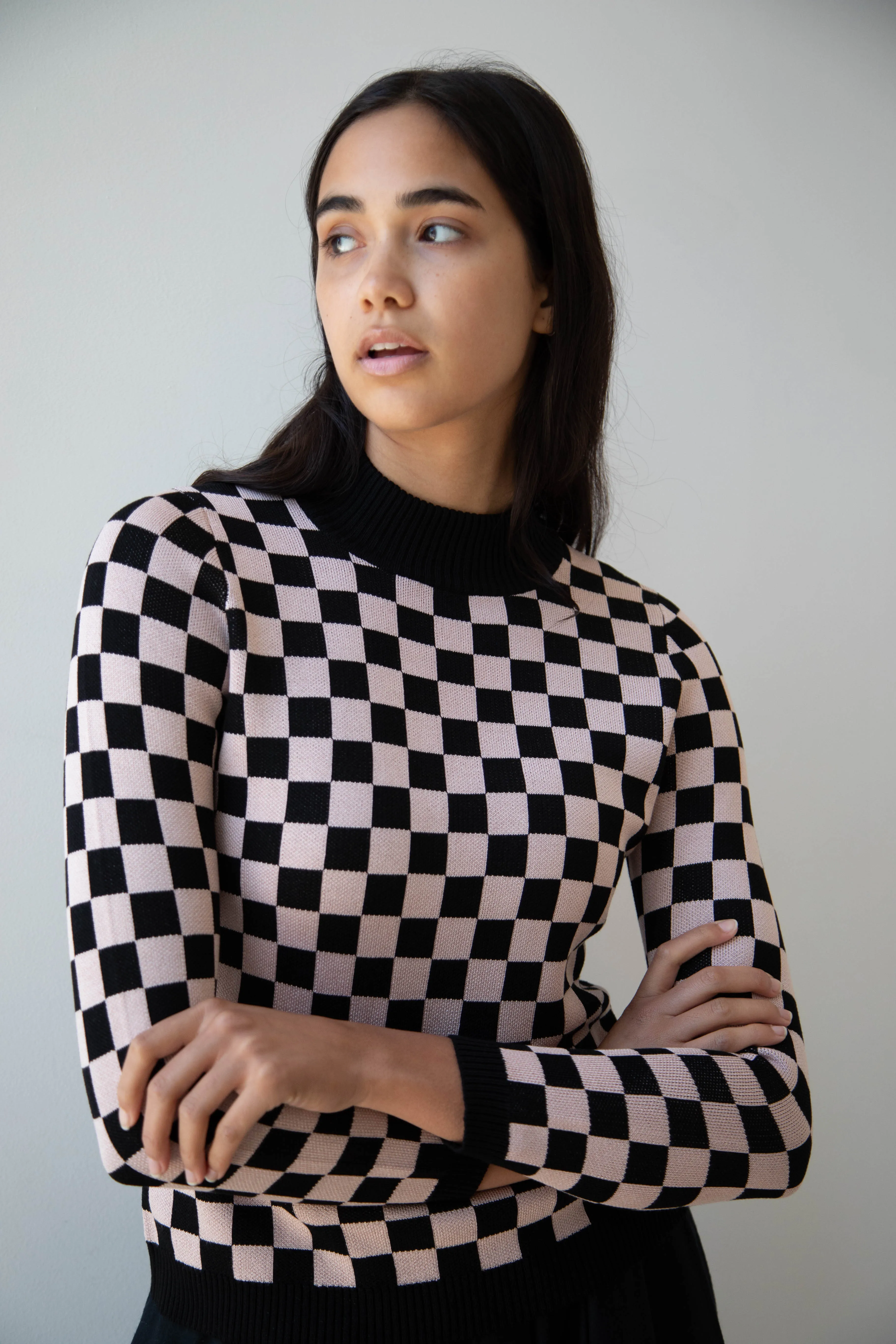 Une Heures ZouZou Silk Check Top