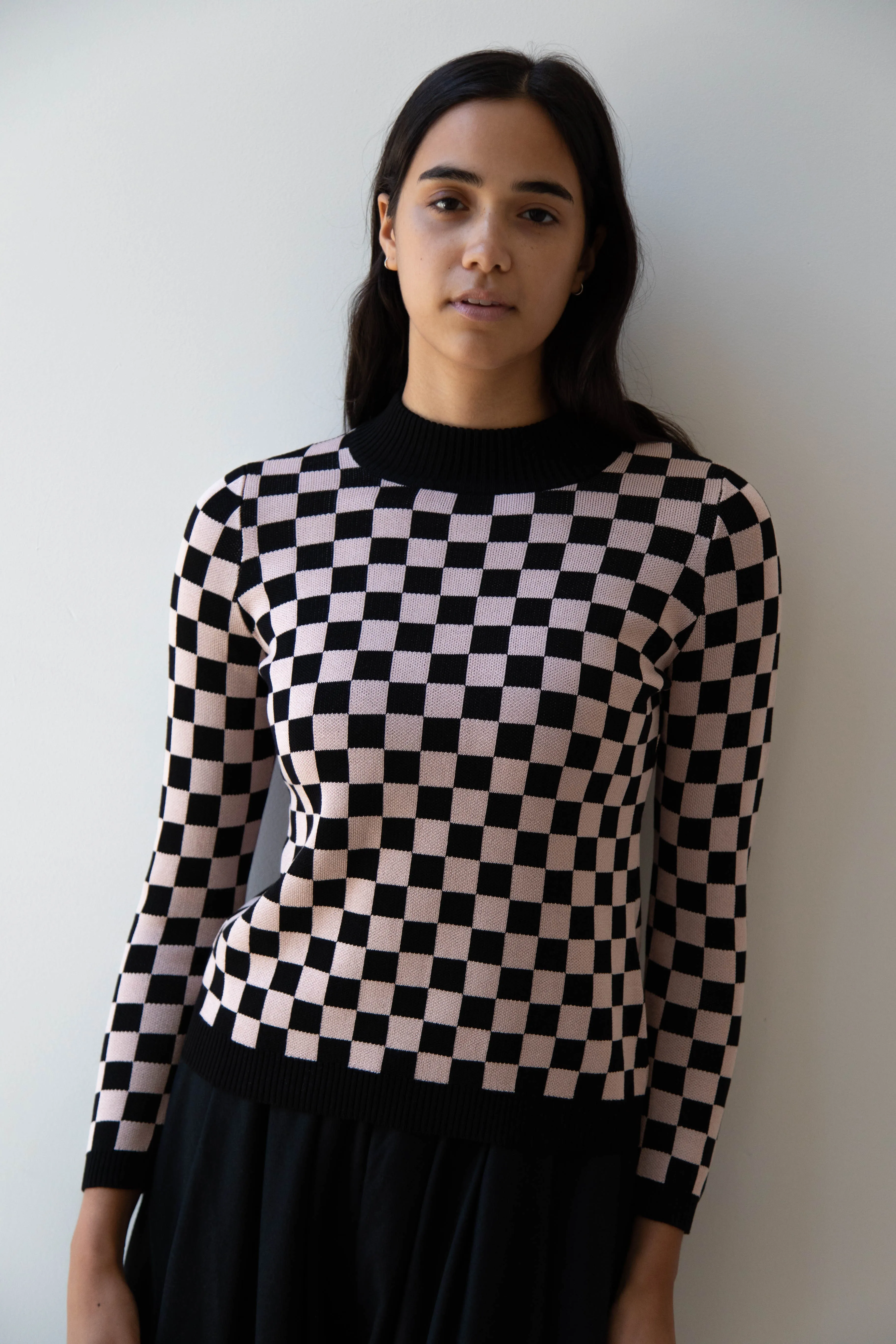 Une Heures ZouZou Silk Check Top