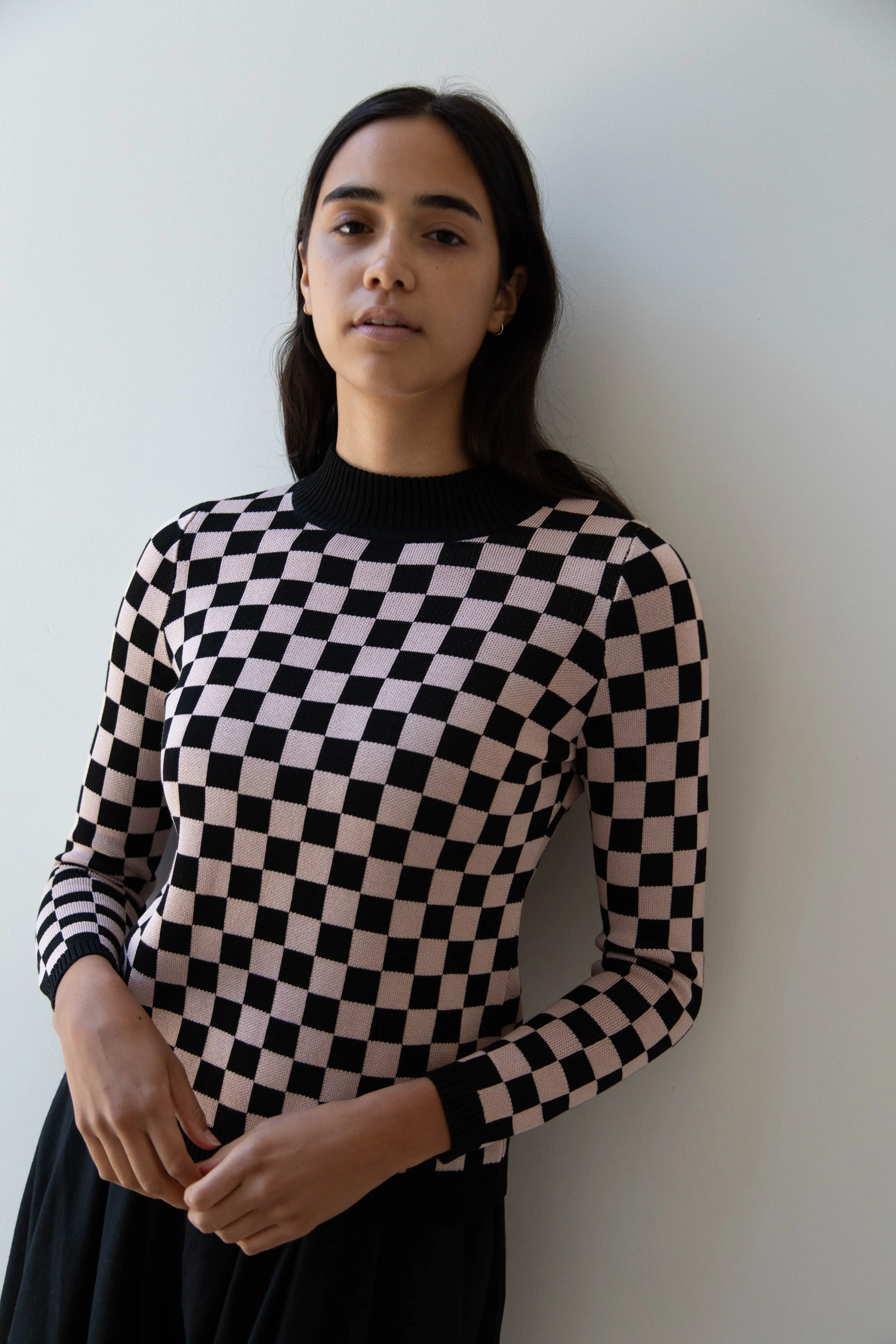 Une Heures ZouZou Silk Check Top