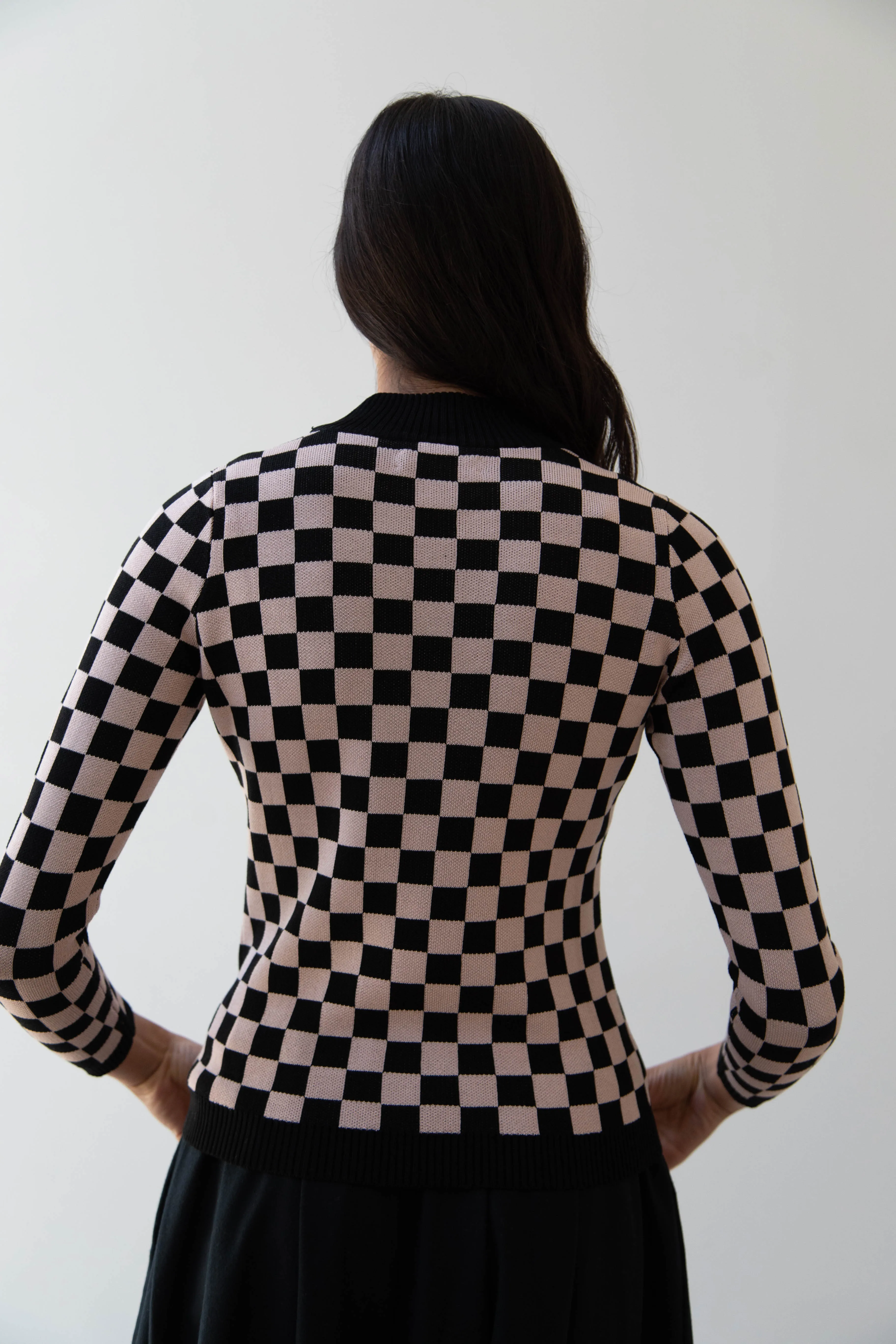 Une Heures ZouZou Silk Check Top