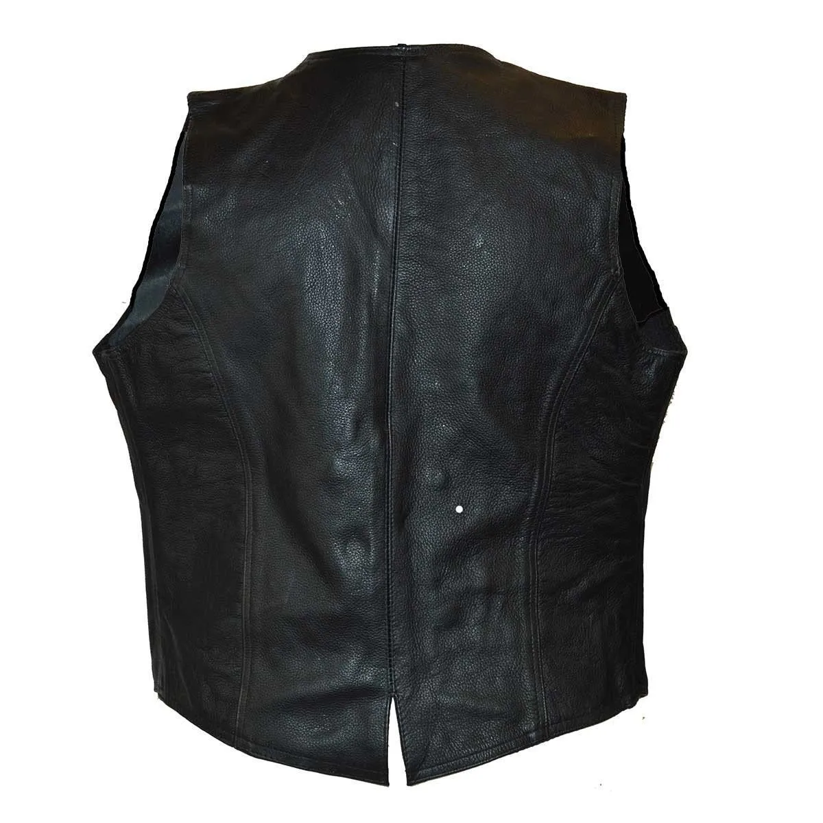 Vance VL1050 Women's Black Lady Biker Leather Motorcycle Vest