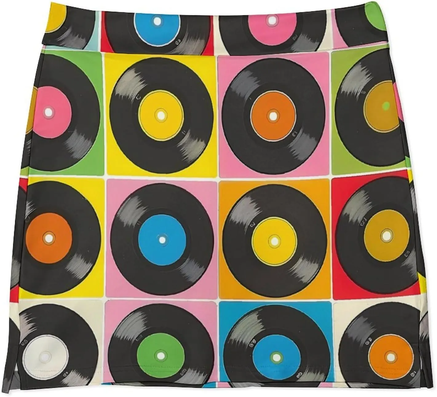 Vinyl Record Collection Women's Skort Athletic Skirt Golf Skorts A-line Skirts with Built-in Shorts Pockets