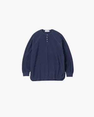 Waffle L/S Henley Neck Tee