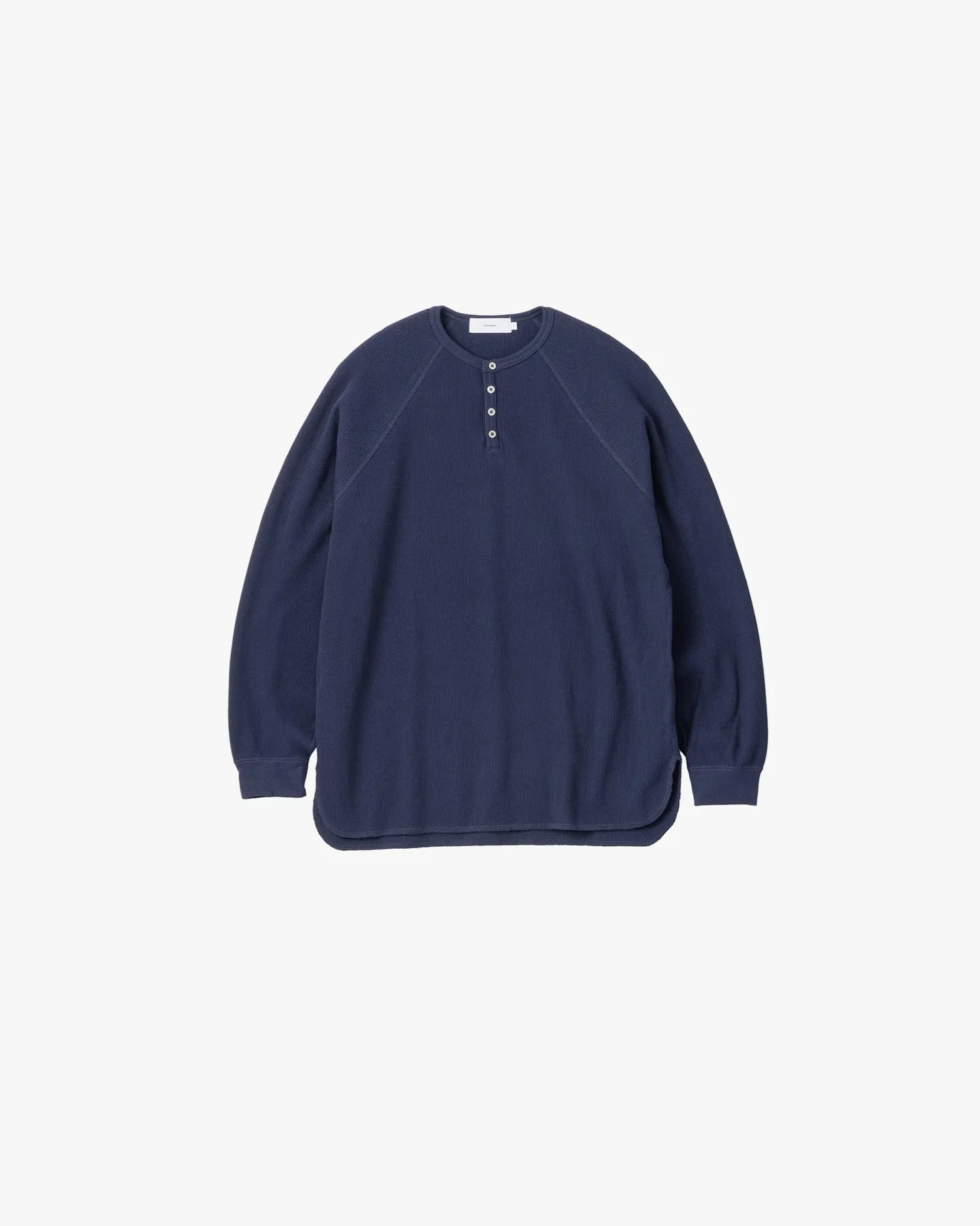 Waffle L/S Henley Neck Tee