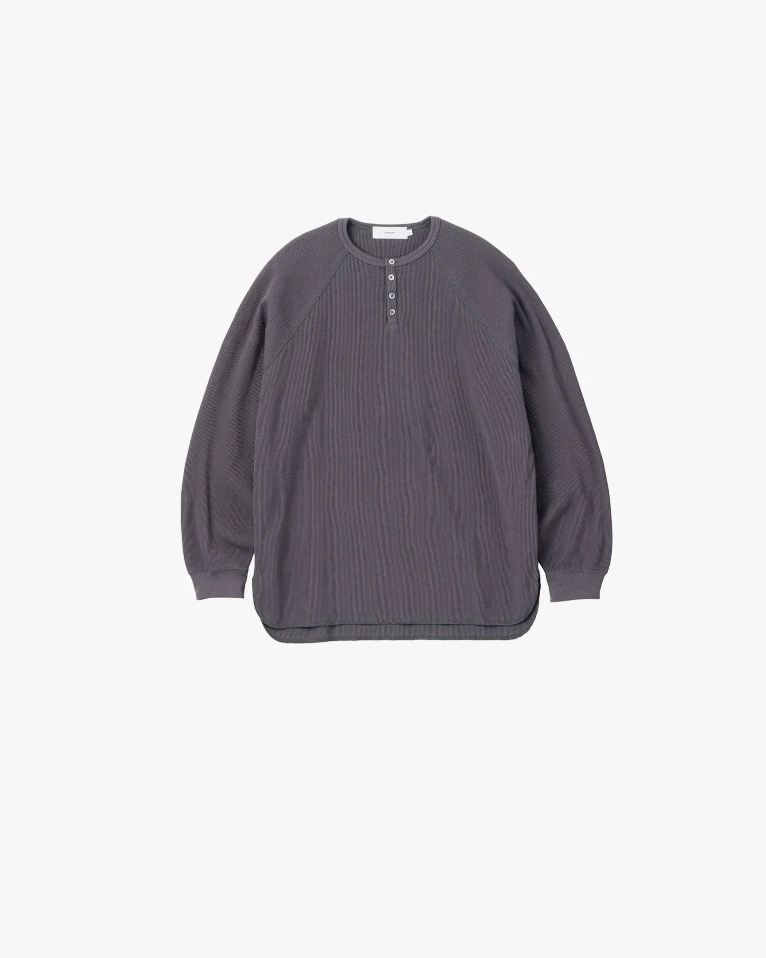 Waffle L/S Henley Neck Tee
