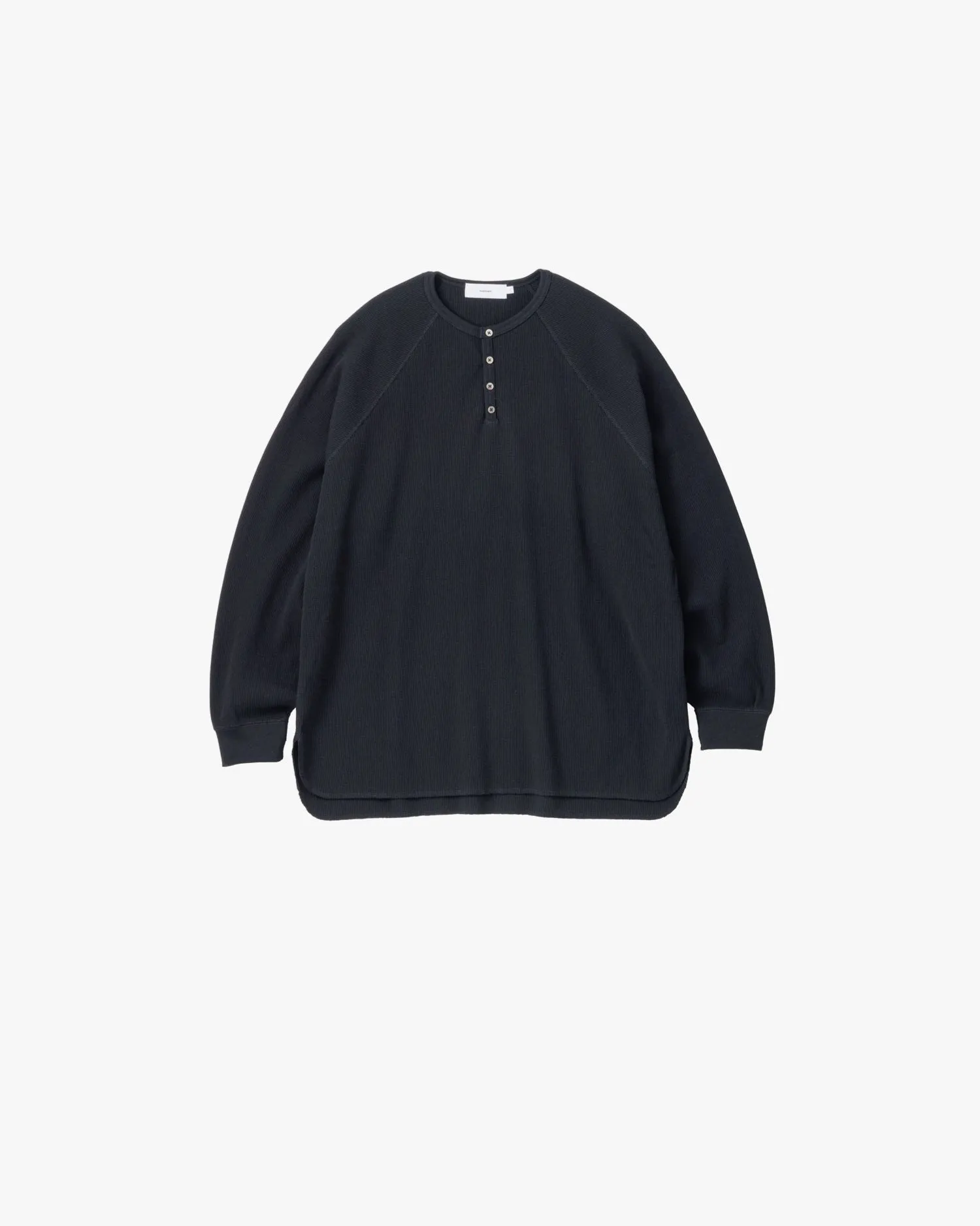 Waffle L/S Henley Neck Tee