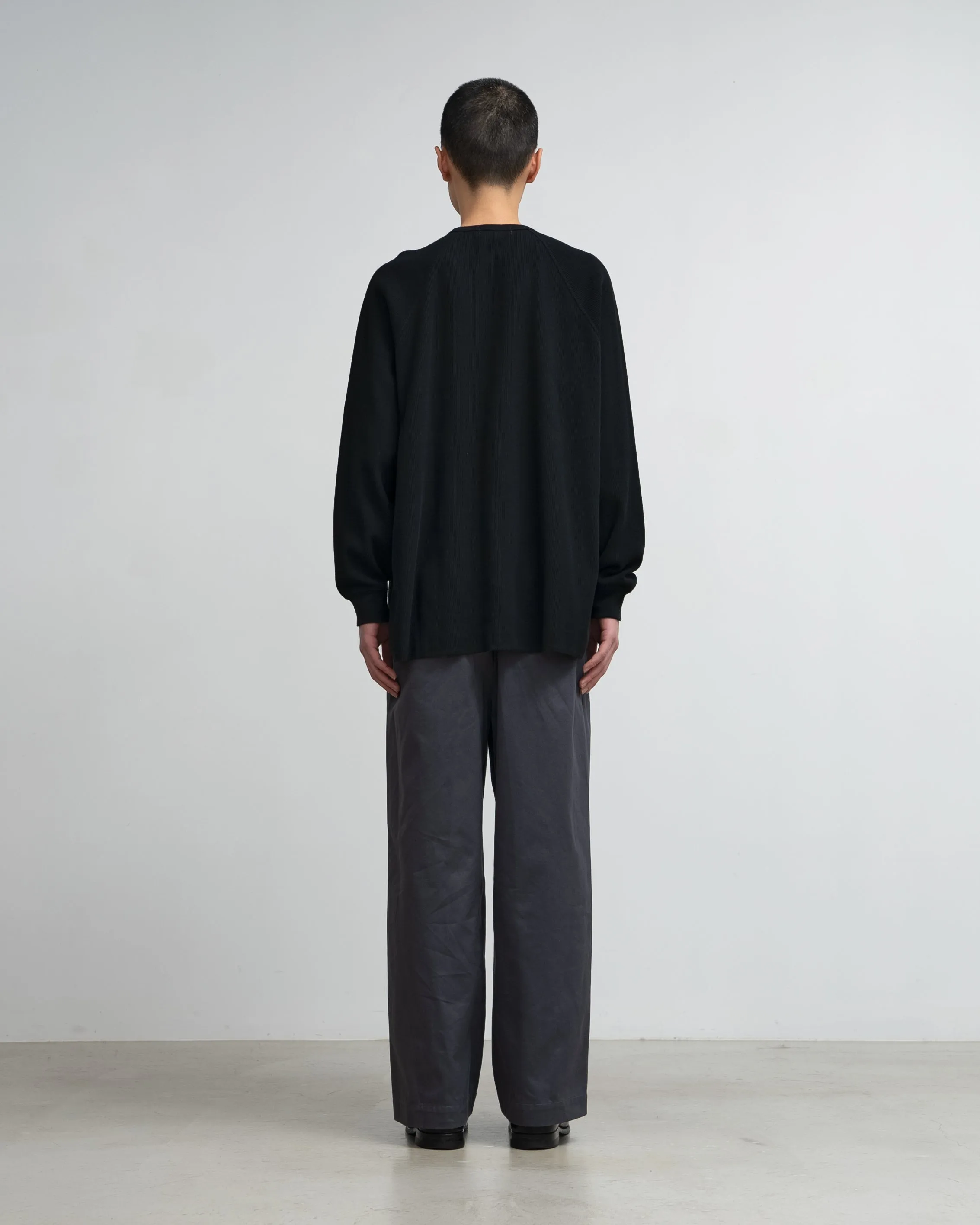 Waffle L/S Henley Neck Tee