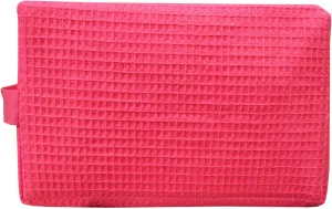 Waffle Weave Cosmetic Bags, Large (Fuchsia)