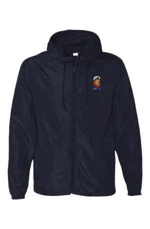 Water Resistant Lightweight Windbreaker feat Lazy Lion #3317