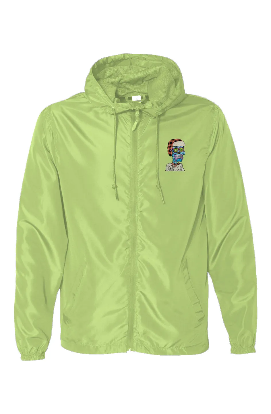 Water Resistant Lightweight Windbreaker feat Toxic Skulls Club #418
