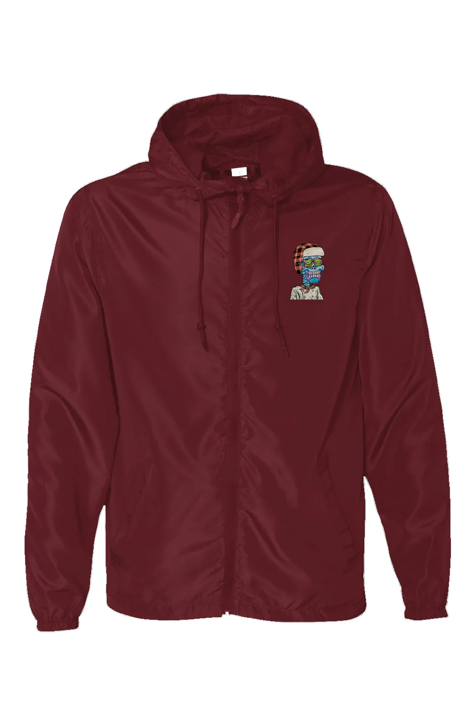 Water Resistant Lightweight Windbreaker feat Toxic Skulls Club #418