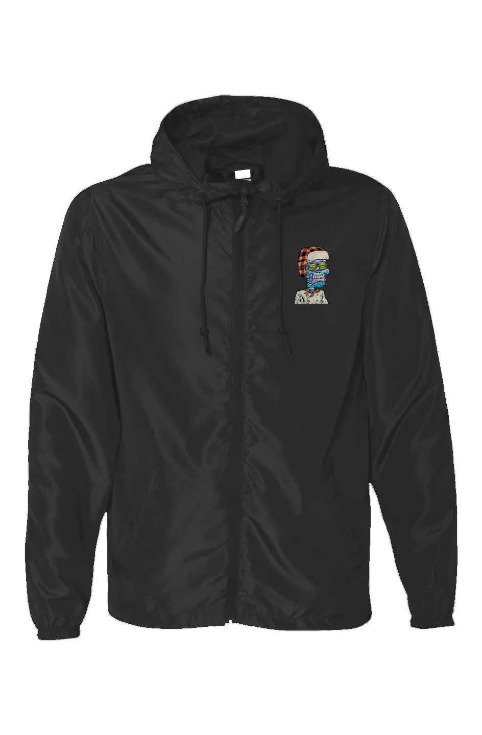 Water Resistant Lightweight Windbreaker feat Toxic Skulls Club #418