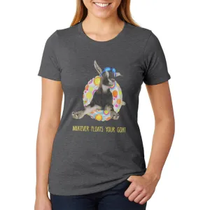 Whatever Floats your Goat Boat Womens Soft Heather T Shirt