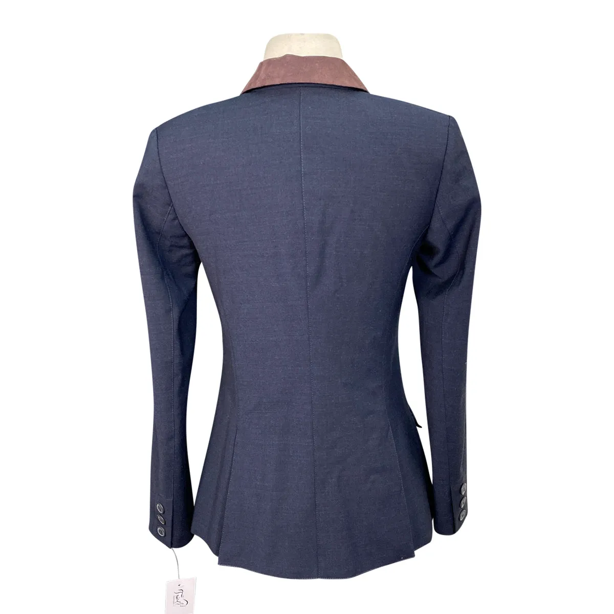 Winston Equestrian Classic Competition Coat in Navy/Brown Suede - Women's EU 34T (US 2L)