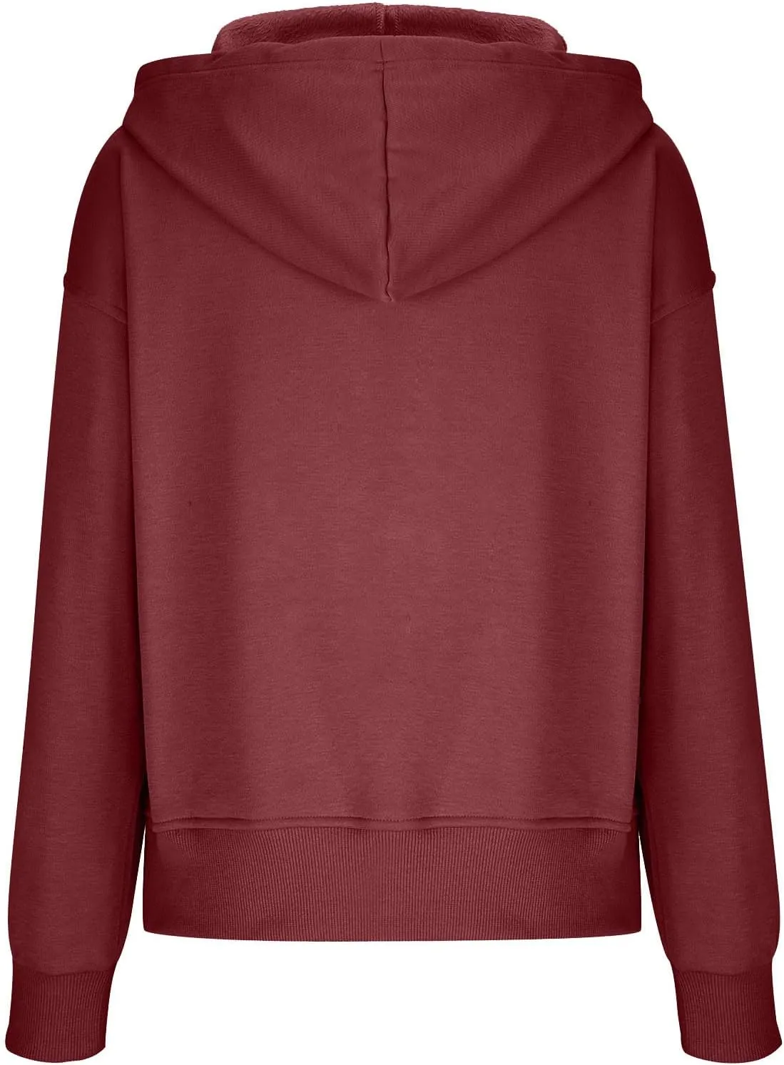 Women Hoodies Casual Long Sleeve Sweatshirt Solid Color Loose Pullover Tops 2023 Plus Size Fall Blouses Shirts